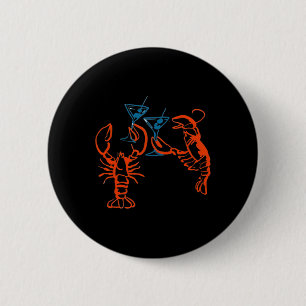 Martini Red Lobster Italian Food Aesthetic Summer Button