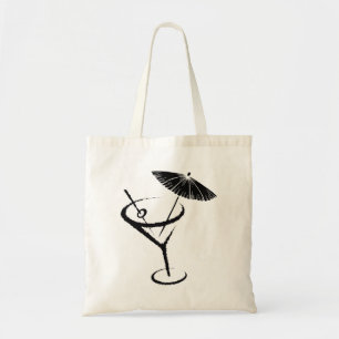 Martini ~ Retro Cocktail Drink Olive & Umbrella T- Tote Bag