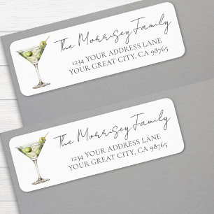 Martini Return Address Label