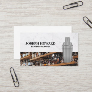 Martini Shaker   Bar Shelf Business Card