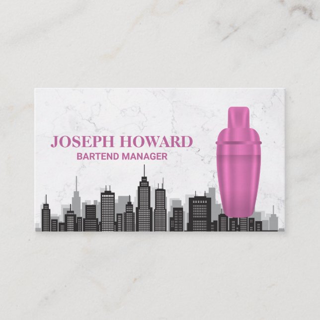 Martini Shaker | City Business Card (Front)