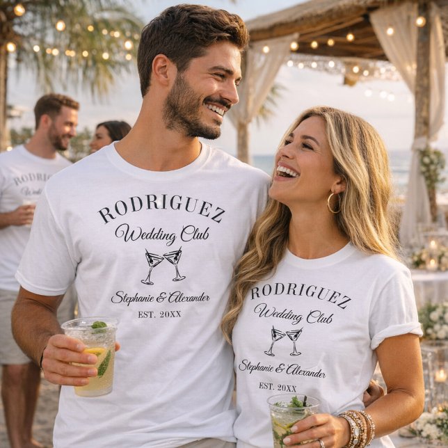 Martini Social Club Custom Wedding Merch Station T-Shirt (Creator Uploaded)