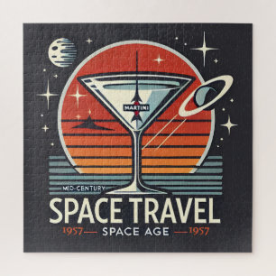 Martini Space Travel 1957 Space Age Logo Jigsaw Puzzle