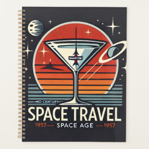 Martini Space Travel 1957 Space Age Logo Planner