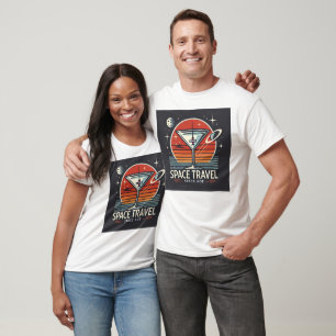 Martini Space Travel 1957 Space Age Logo T-Shirt