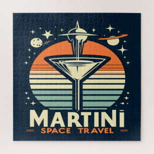 Martini Space Travel Lift Off Logo Jigsaw Puzzle