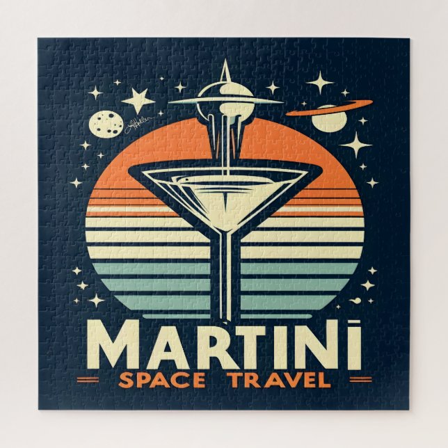 Martini Space Travel Lift Off Logo Jigsaw Puzzle (Vertical)