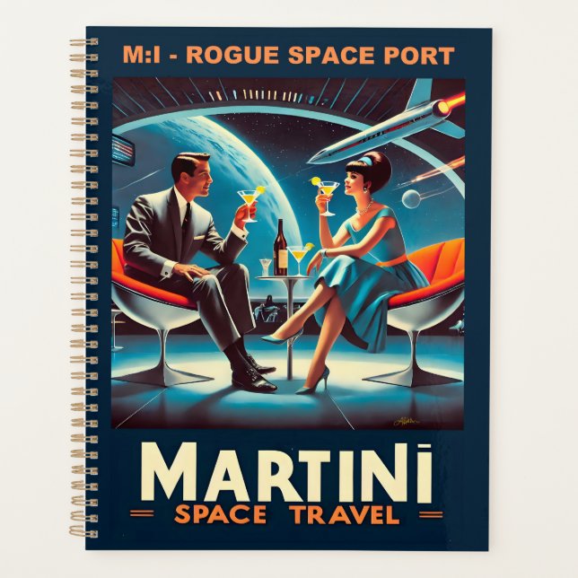 Martini Space Travel Poster Rogue Space Port Planner (Front)