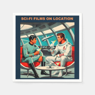 Martini Space Travel Poster Sci-Fi Films In Space Napkins