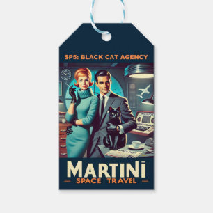 Martini Space Travel Poster SP5: Black Cat Agency Gift Tags