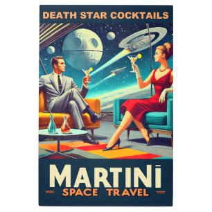 Martini Space Travel Posters Death Star Cocktails