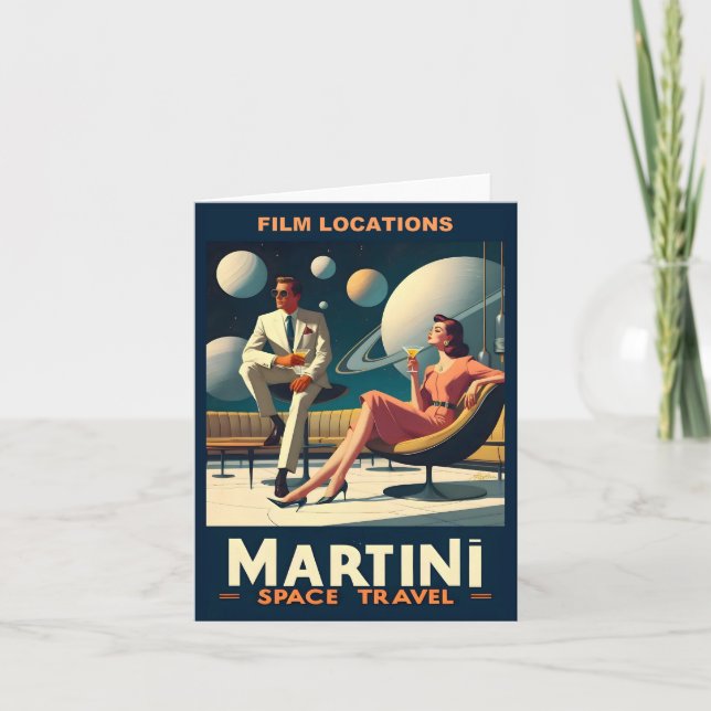 Martini Space Travel Posters Film Locations Card (Front)