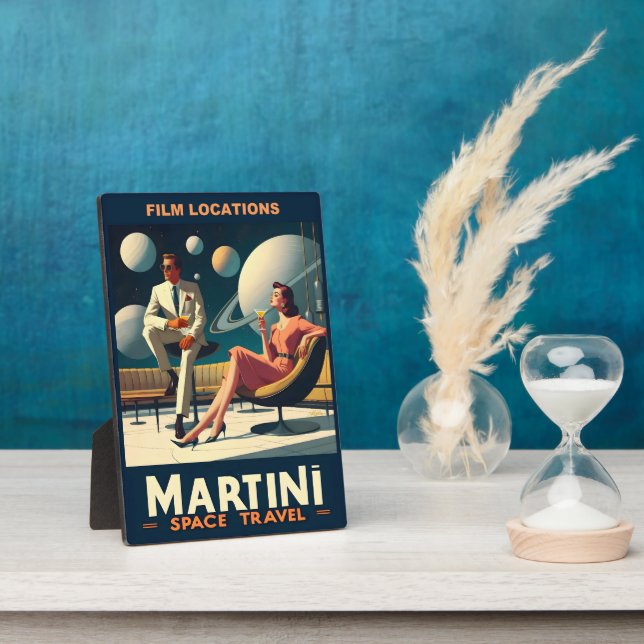 Martini Space Travel Posters Film Locations Plaque (Side)