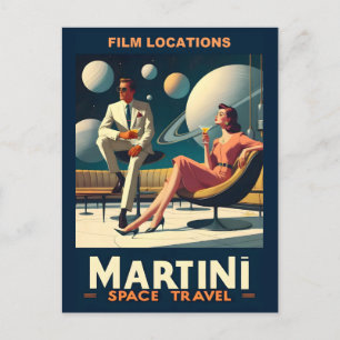 Martini Space Travel Posters Film Locations Postcard