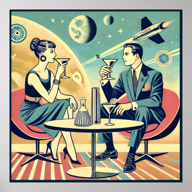 Martini Space Travel Posters Flight Crew (Front)