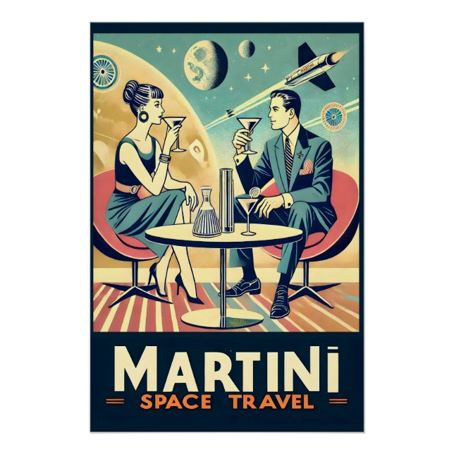 Martini Space Travel Posters Flight Crew (Front)