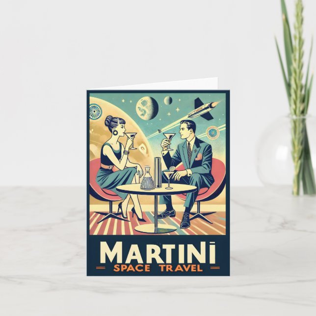 Martini Space Travel Posters Flight Crew Card (Front)