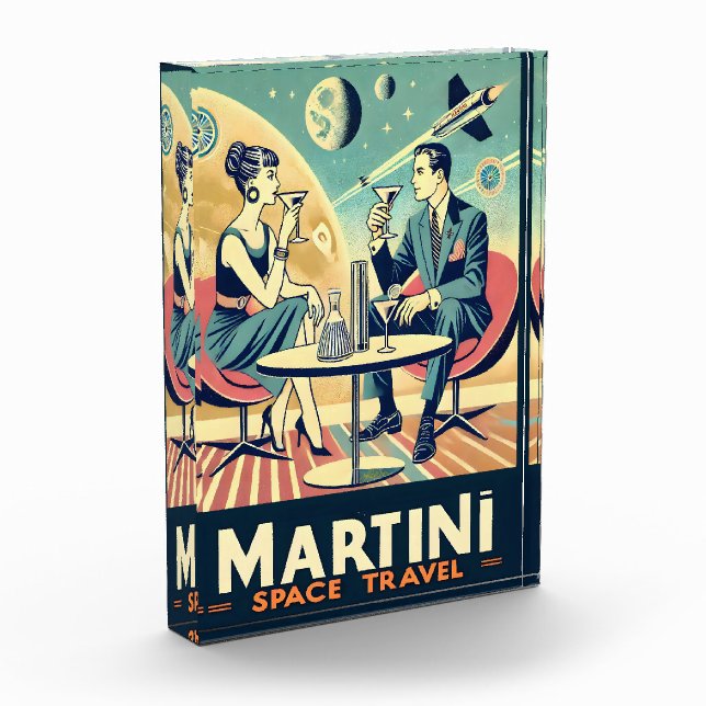 Martini Space Travel Posters Flight Crew Photo Block (Left)