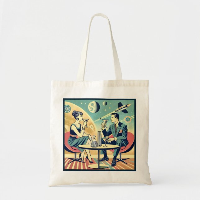 Martini Space Travel Posters Flight Crew Tote Bag (Front)