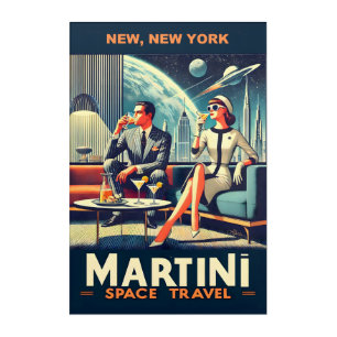 Martini Space Travel Posters New, New York Acrylic Print