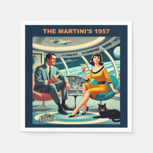 Martini Space Travel Posters The Martini's 1957 Napkins