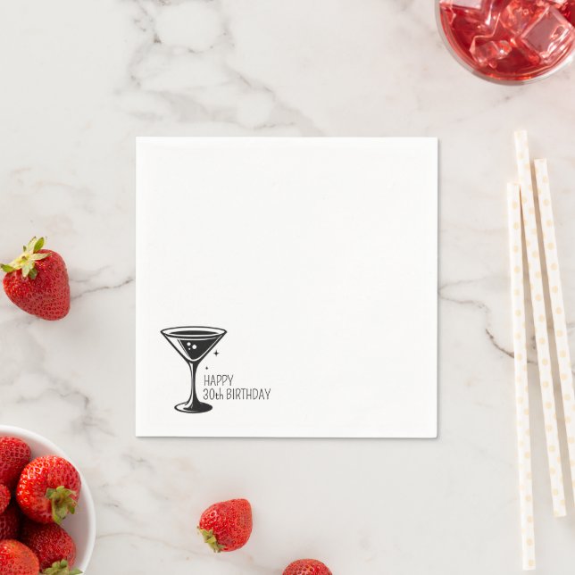 Martini Sparkle Napkins (Insitu)