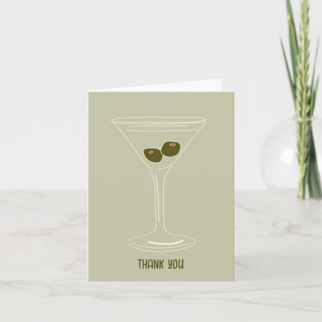 martini thank you card  (Front)