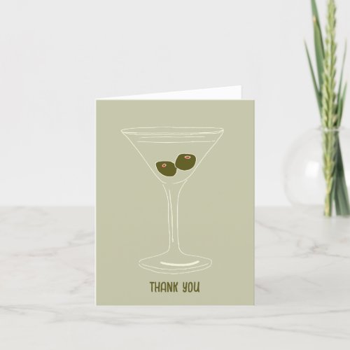 martini thank you card 