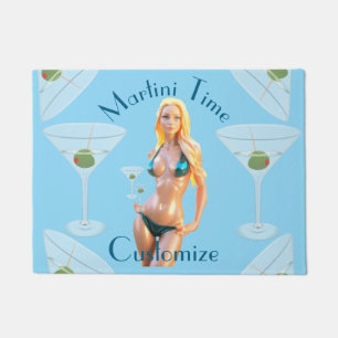 Martini time Bikini Babe Thunder_Cove  Doormat
