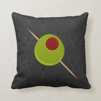 Martini Time Black Pillow