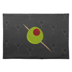 Martini Time Black Placemat