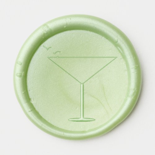 Martini Time Happy Hour Wax Seal Sticker Martini Time Happy Hour Wax Seal Sticker