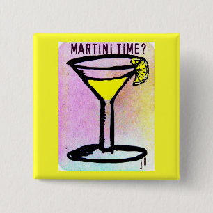 MARTINI TIME LEMON DROP PASTEL PRINT by jill Button