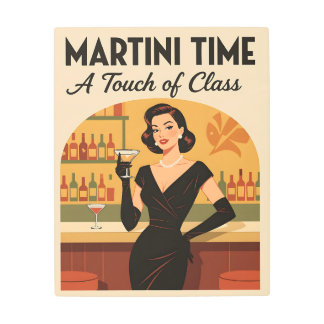 Martini Time Metal Print
