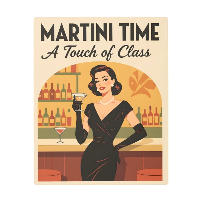 Martini Time Metal Print (Front)