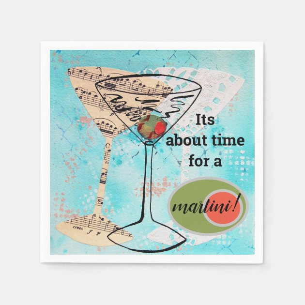 Martini Time Napkins | Zazzle