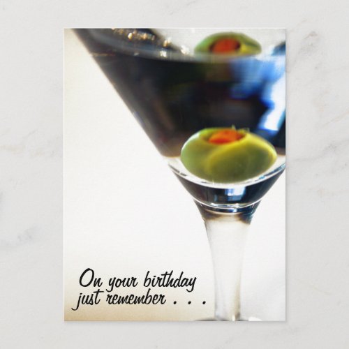 Martini time postcard
