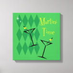 Martini Time [retro Style] Canvas Print at Zazzle