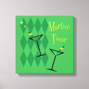 Martini Time [Retro Style] Canvas Print