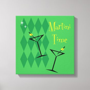 Martini Time [retro Style] Canvas Print by WaywardMuse at Zazzle