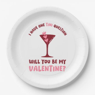  Martini Valentine Chic & Trendy Galentines Day Paper Plates
