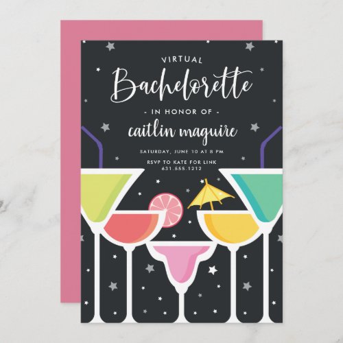 Martini Virtual Bachelorette Party Invitation
