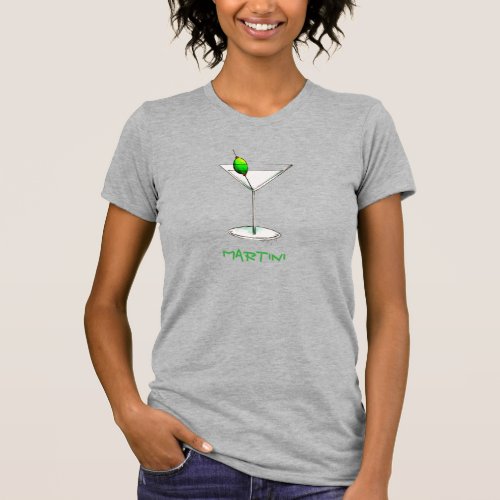 Martini w Olive Cocktails Classic Cocktail Tee
