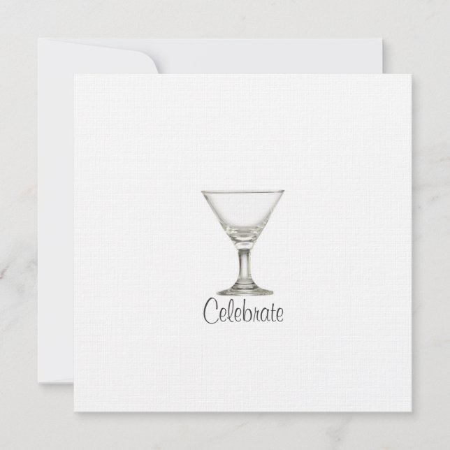 Martini Wedding Invitation (Front)