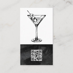 Martini with Olives   Cocktail Business Card
