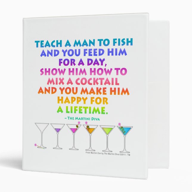 MARTINI ZEN Cocktail Recipes Binder - Happy (Front/Inside)