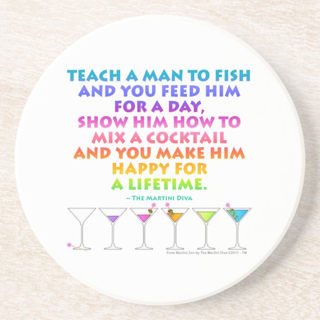 MARTINI ZEN - Happy for a Lifetime Coaster (Front)