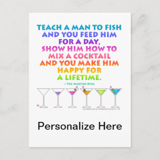 MARTINI ZEN - Happy for a Lifetime Postcard