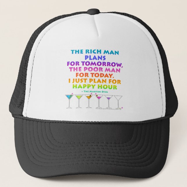 MARTINI ZEN - Plan for Happy Hour  Hat (Front)