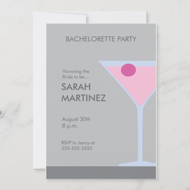 martinipink, Honoring the Bride to be..., Augus... Invitation (Front)